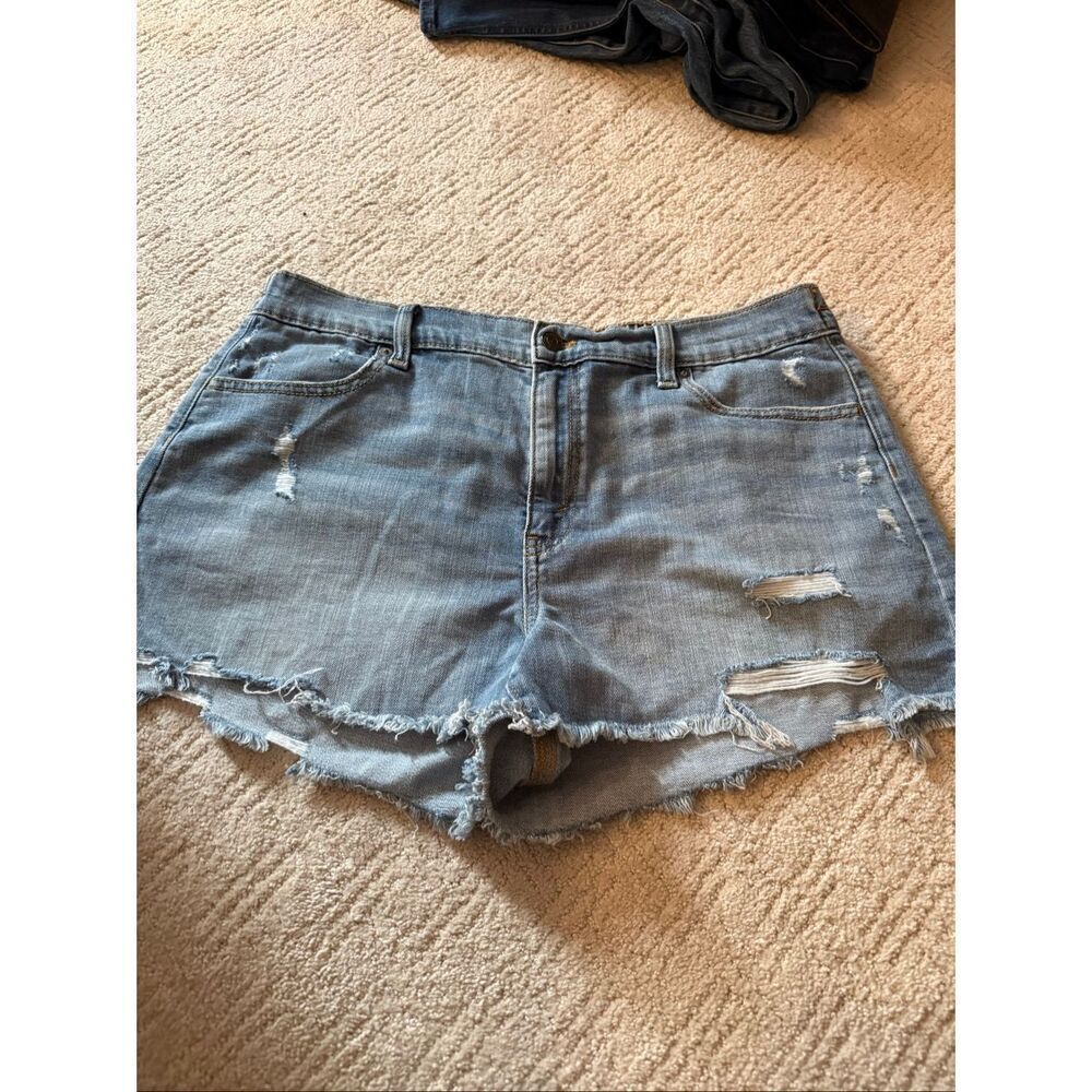 Aerie Elastic Waist Denim Shorts
